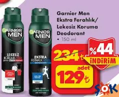 GARNİER MEN EKSTRA FERAHLIK/LEKESİZ KORUMA DEODORANT 150 ML